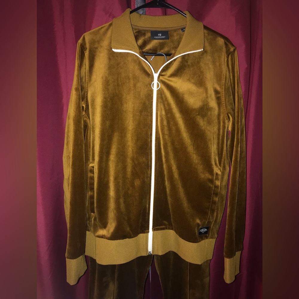 Scotch & Soda Velvet Suit in Rich Brown